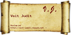 Veit Judit névjegykártya